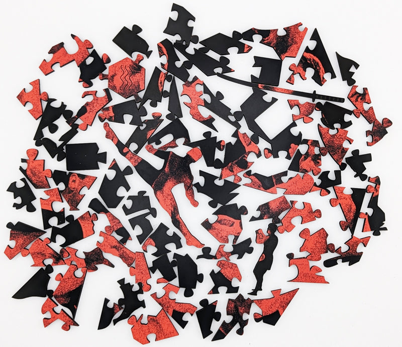 Dux Double Death Blow - Bloodsport Wood Jigsaw Puzzle - Miscroscene Series