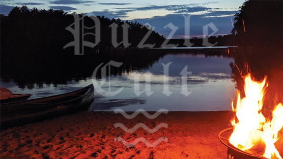 Lake and Fire - Wood Jigsaw Puzzle - Miscroscene Series
