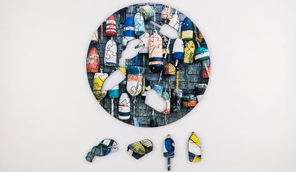 Buoys - Round Wood Puzzle - Microscene Series