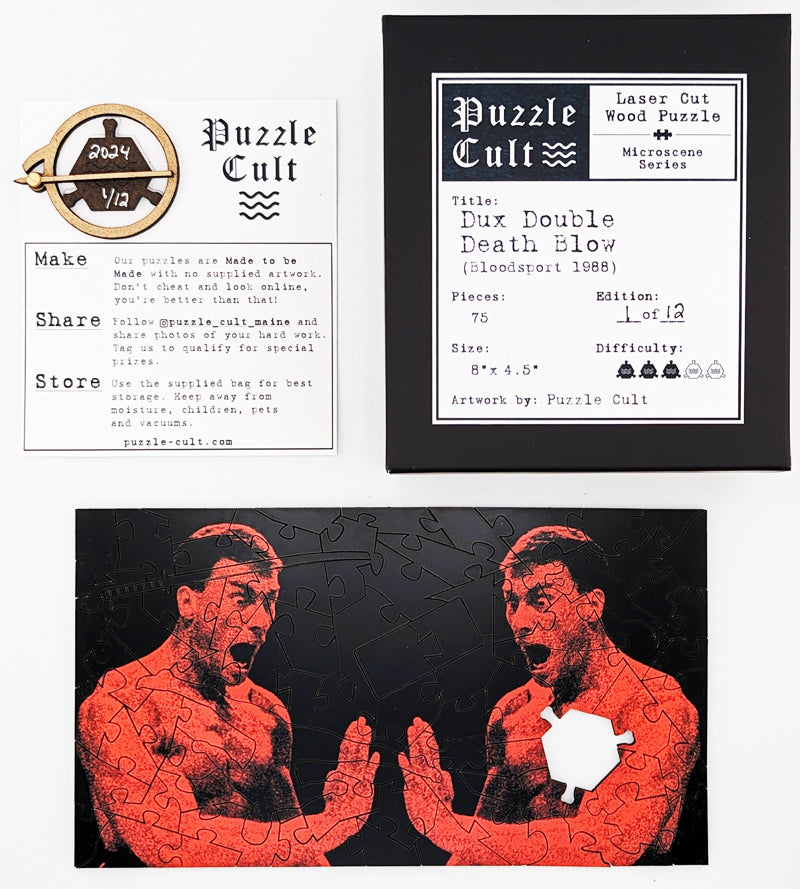 Bloodsport - Dux Double Death Blow - Wood Jigsaw Puzzle Miscroscene Series