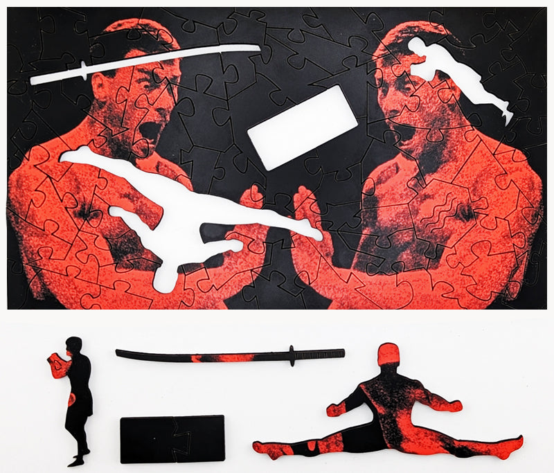 Bloodsport - Dux Double Death Blow - Wood Jigsaw Puzzle Miscroscene Series