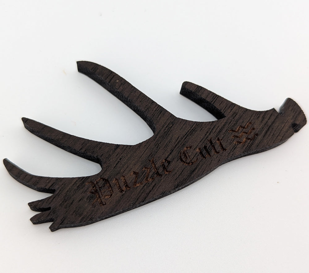 Moose Wood Puzzle - Solid Walnut Wood Puzzle - Shape Series