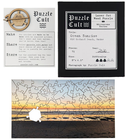 Ocean Sunrise - Small Wood Puzzle - Microscene Series