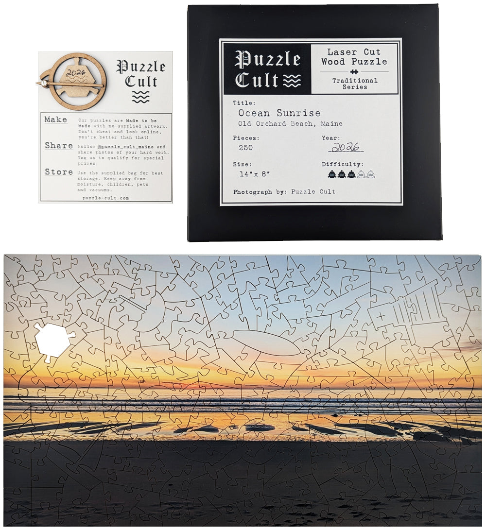 Ocean Sunrise - Large Wood Puzzle - Traditional Series