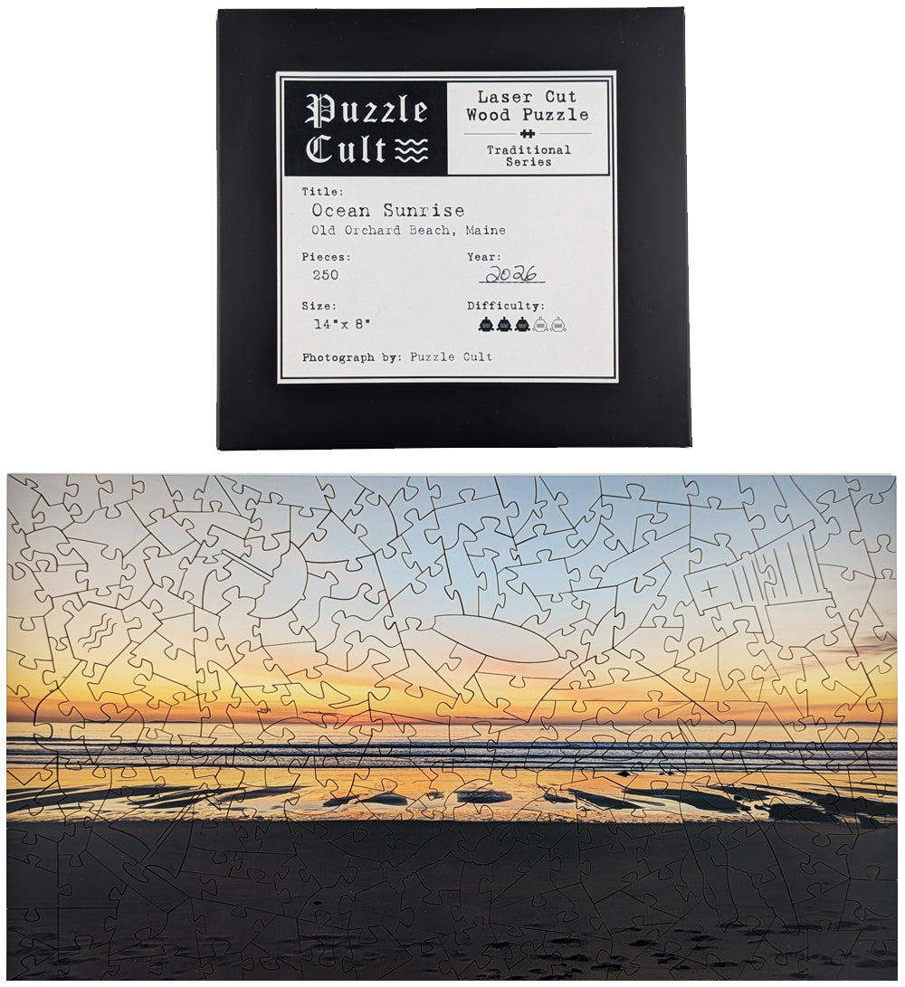 Ocean Sunrise - Large Wood Puzzle - Traditional Series