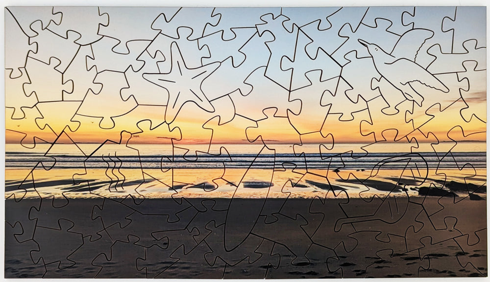Ocean Sunrise - Small Wood Puzzle - Microscene Series