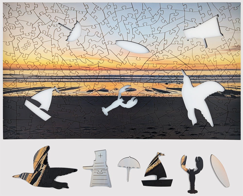 Ocean Sunrise - Large Wood Puzzle - Traditional Series