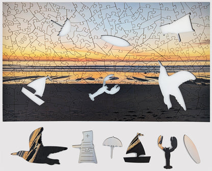 Ocean Sunrise - Large Wood Puzzle - Traditional Series