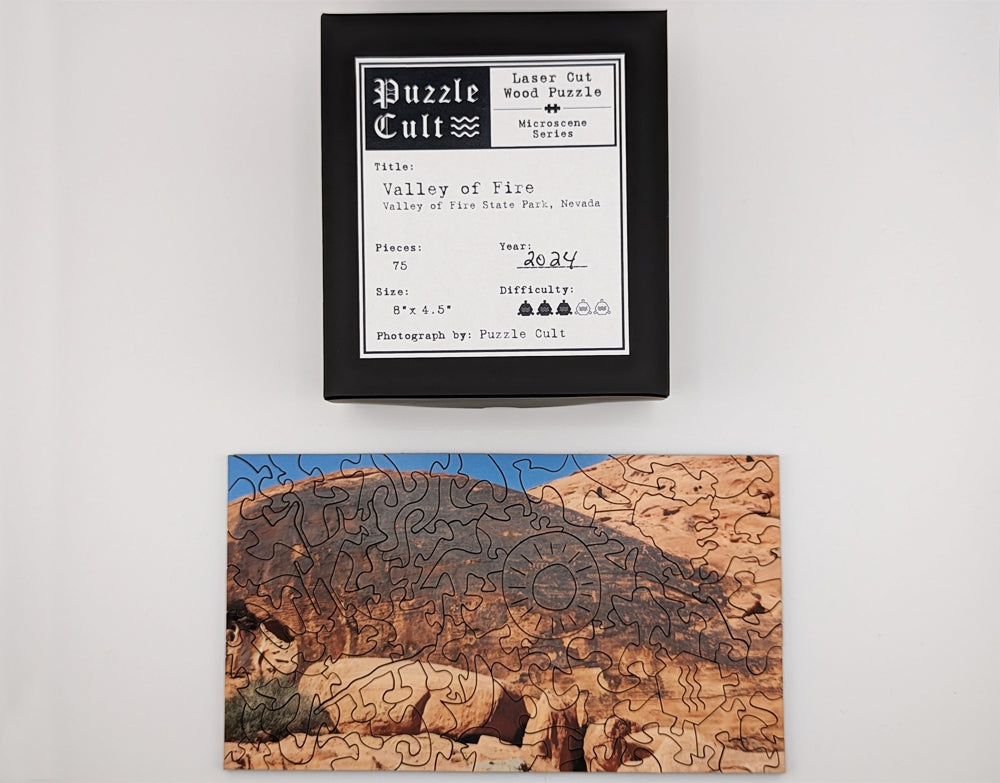 Valley of Fire - Wood Jigsaw Puzzle - Miscroscene Series