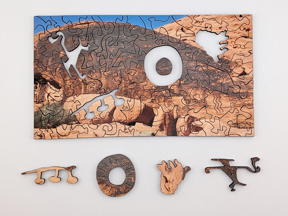 Valley of Fire - Wood Jigsaw Puzzle - Miscroscene Series