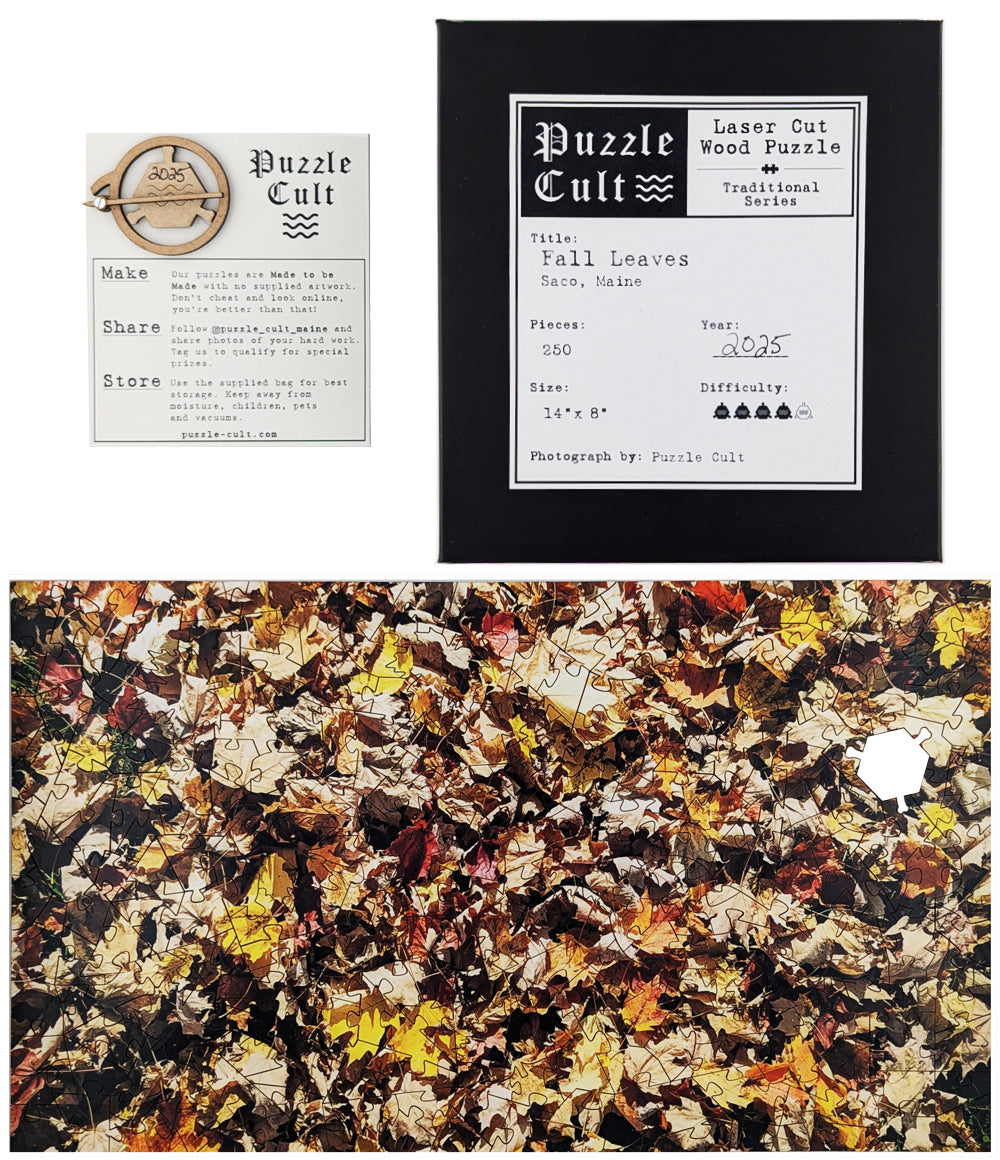 Fall Leaves - Large Wood Jigsaw Puzzle - Traditional Series