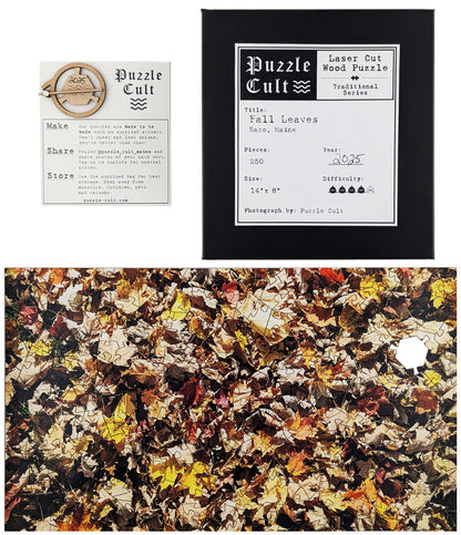 Fall Leaves - Large Wood Jigsaw Puzzle - Traditional Series