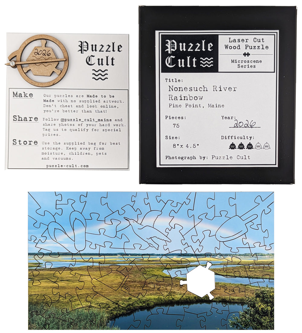 Nonesuch River Rainbow - Small Wood Puzzle - Microscene Series