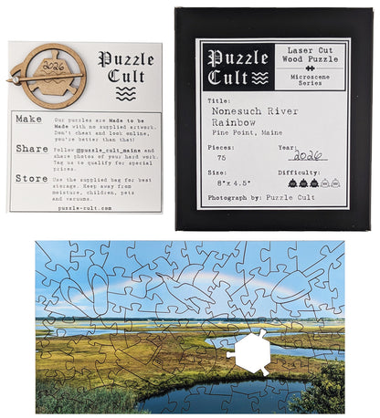 Nonesuch River Rainbow - Small Wood Puzzle - Microscene Series