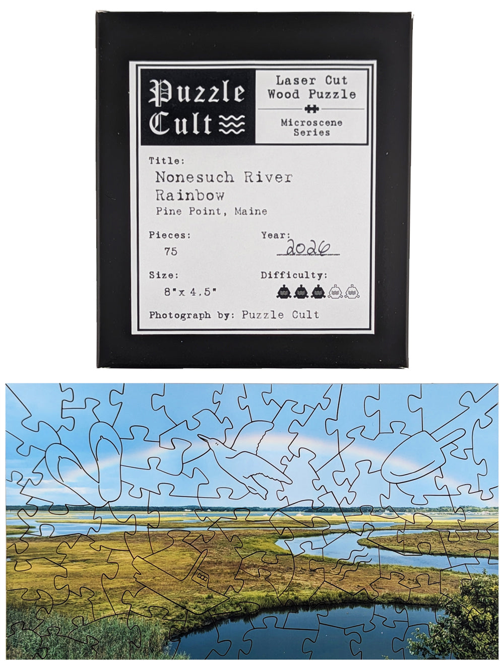 Nonesuch River Rainbow - Small Wood Puzzle - Microscene Series