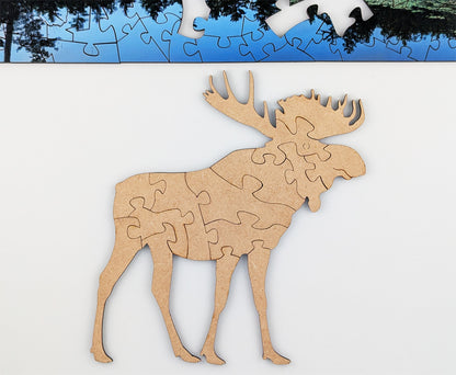 Pond Reflection - Large Wood Jigsaw Puzzle - Traditional Series