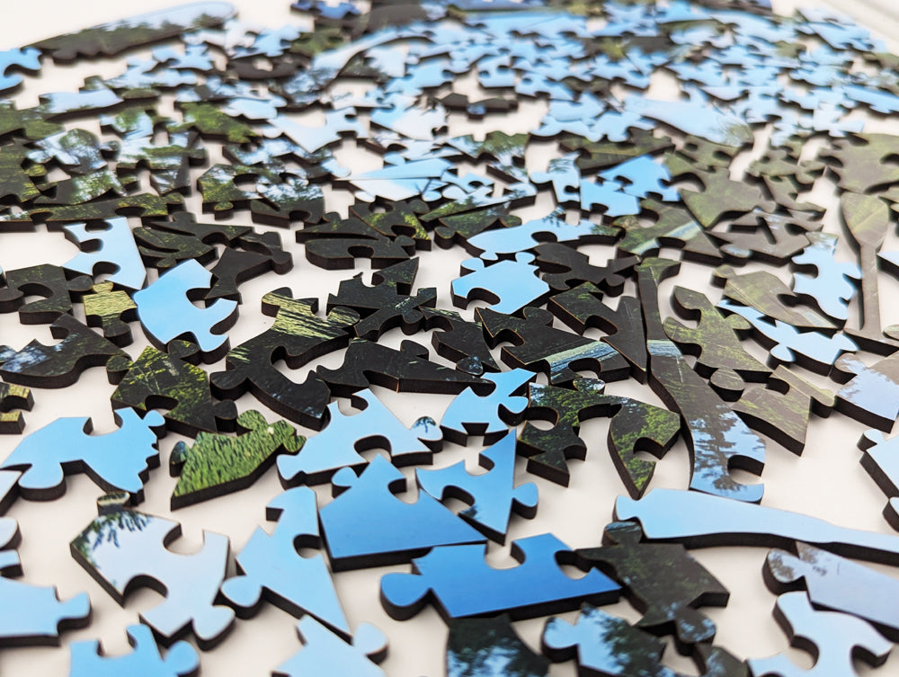 Pond Reflection - Large Wood Jigsaw Puzzle - Traditional Series