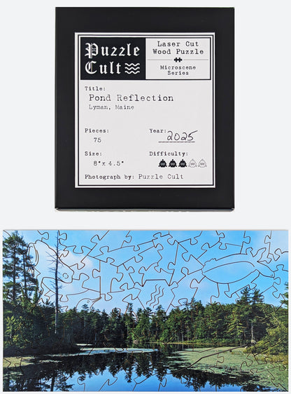 Pond Reflection - Wood Jigsaw Puzzle - Microscene Series