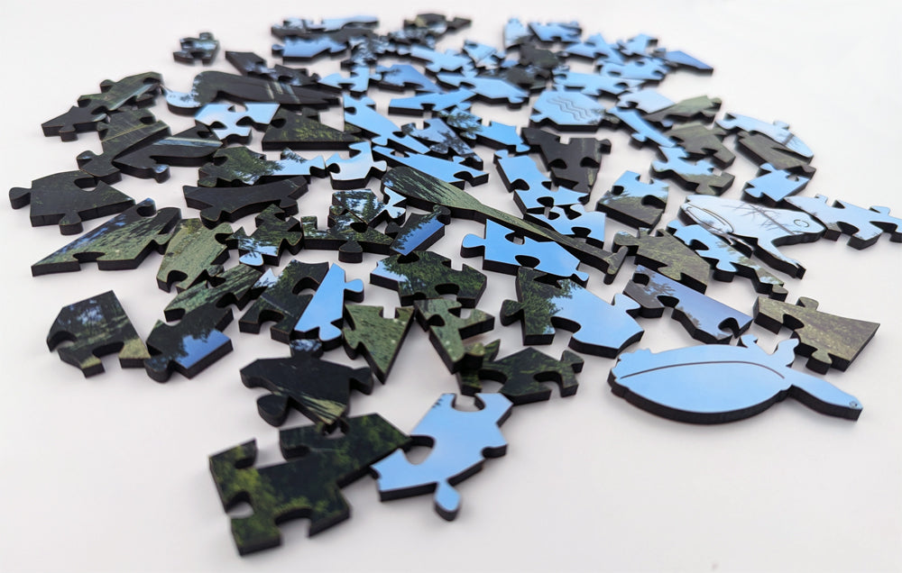 Pond Reflection - Wood Jigsaw Puzzle - Microscene Series