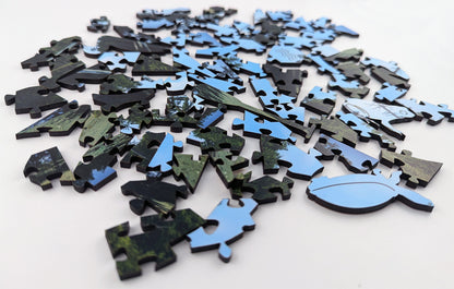 Pond Reflection - Wood Jigsaw Puzzle - Microscene Series
