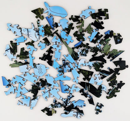 Pond Reflection - Wood Jigsaw Puzzle - Microscene Series