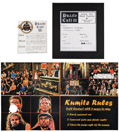 Kumite Rules - Bloodsport - Wood Jigsaw Puzzle Traditional Series