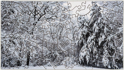 Snowy Trees - Wood Jigsaw Puzzle - Miscroscene Series